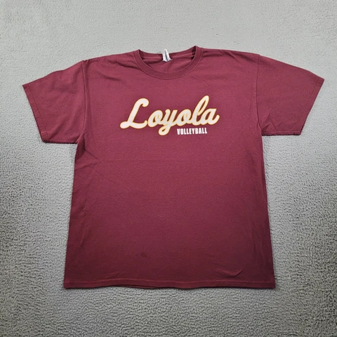 Loyola Ramblers Shirt Mens Large Red Volleyball Team Sportswear Normcore Tee Cover
