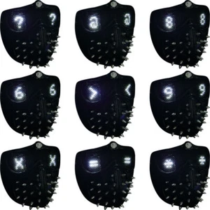 Cosplay Marcus Wrench Rivet Led Face Mask 25 Kinds Expressions Mask Props - Picture 1 of 12