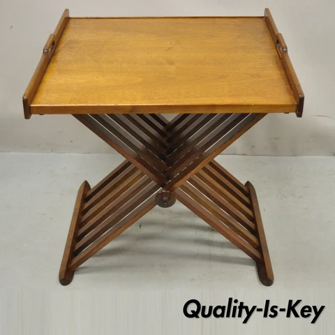 Stewart MacDougall Kipp Stewart Drexel Walnut Folding Campaign Table (B) Cover