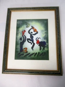 MAX KARP "DANZA DE LA CABRA" PICASSO ~ ESMALTE ENMARCADO SOBRE COBRE - Imagen 1 de 4