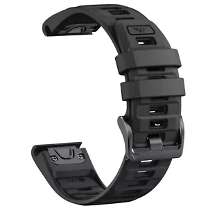 QuickFit 22mm 26mm Silicone Strap For Garmin Fenix 8 7 Solar/6X 6 5 5X Plus Band - Picture 1 of 19
