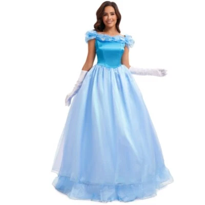 Cosplay Cenerentola Vestito Principessa Halloween Costume Carnevale Donna Ragazza Costumi - Immagine 1 di 4