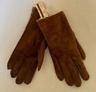 Vintage Hudson’s Womens Brown Suede Leather Gloves L 8-8.5 NWT