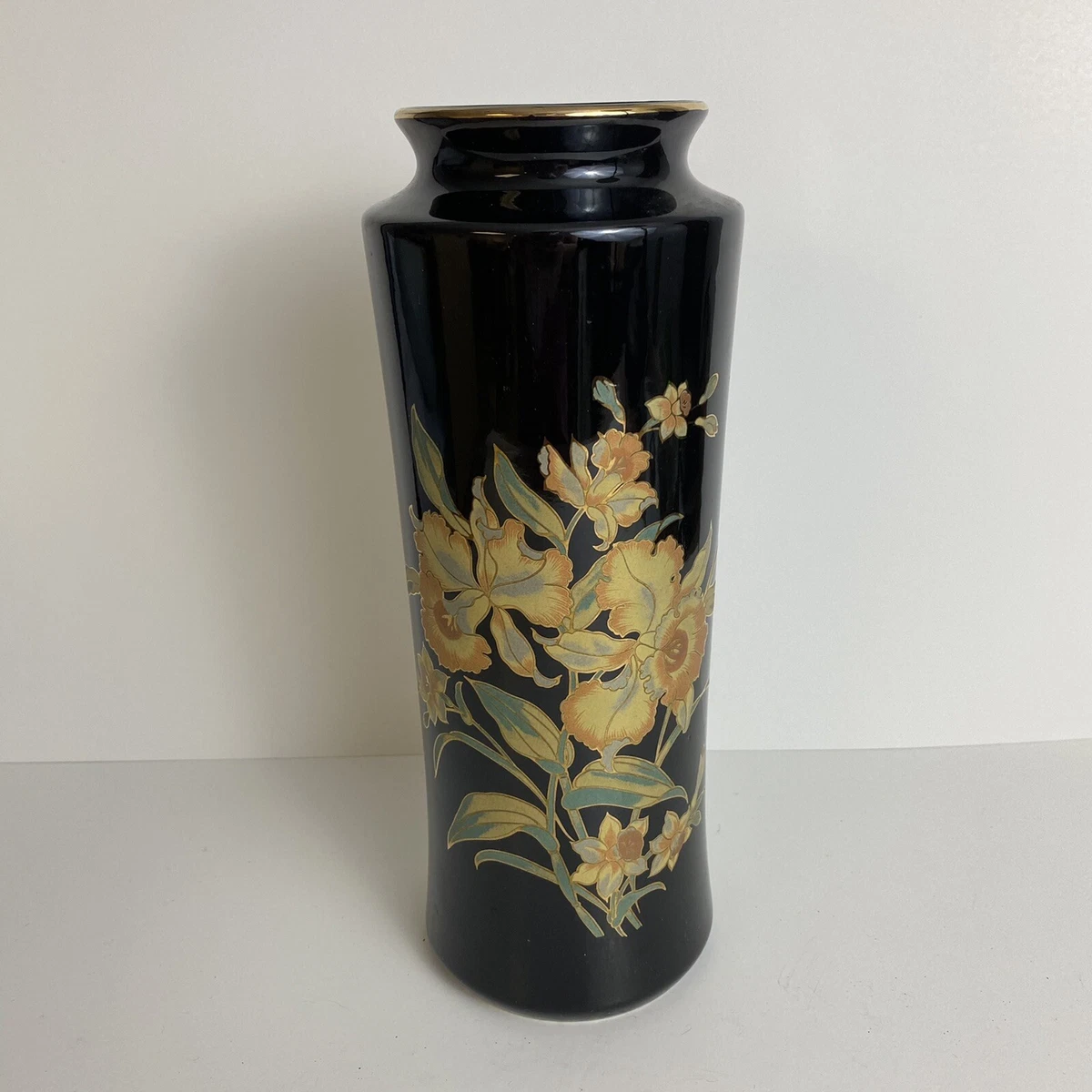 陶瓷黑色古董日本原创古董花瓶| eBay