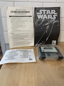 Star Wars Screen Entertainment IBM 3.5" floppy disks PC With Manuel And Papers! - Picture 1 of 11