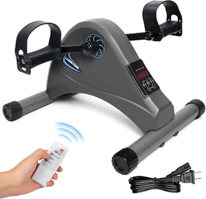 Motorized Mini Exercise Bike for Seniors - 6 Speed Under Desk Pedal Exerciser - Picture 1 of 9