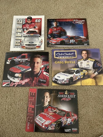 Lot of Greg Biffle nascar racing postcard lot Cover