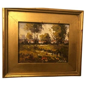 Oil on Canvas Landscape Painting - Framed - Picture 1 of 5