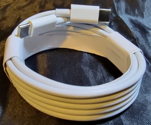 Cable de alimentación cargador dispositivo USB-C a USB-C de repuesto de 6 pies - blanco NUEVO - Imagen 1 de 1