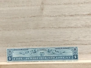 4c Cook & Bernheimer Revenue Stamp Scott # RS61d - Picture 1 of 10