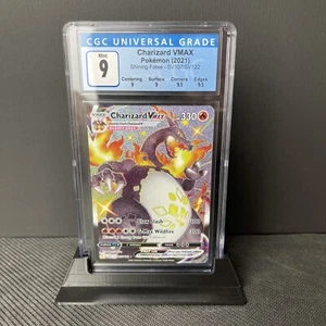 Pokemon Shining Fates Shiny Charizard VMAX CGC 9 - Alto Sub Grado - Imagen 1 de 6