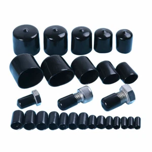 Cubiertas de extremo negro de 16 mm a 70 mm para tubos varillas e hilos de plástico de goma - Imagen 1 de 6
