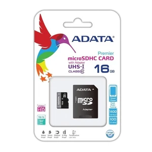 Original ADATA Micro SDHC CARD 16 GB Premier with Adapter UHS-I Class 10. NEW!! - Picture 1 of 1