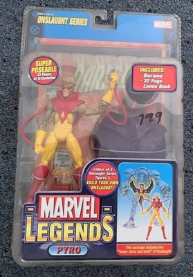 ToyBiz 漫威传奇 PYRO 强攻 BAF 系列 X-MEN 可动人偶全新  — 第 1/2 张图片