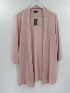 Neu mit Etikett J. Jill Cardigan Pullover Damen Medium Tall rosewasserrosa Strick Baumwolle - Bild 1 von 19