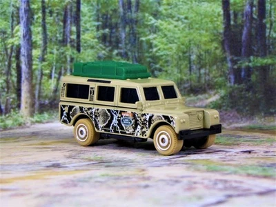 Camión todoterreno Land Rover Defender Safari 4x4 vagón modelo escala 1/64 A1 Foto 1 de 4