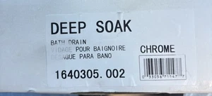 NEW American Standard 1640305.002 Deep Soak Bath Drain, Large, Chrome - Picture 1 of 2