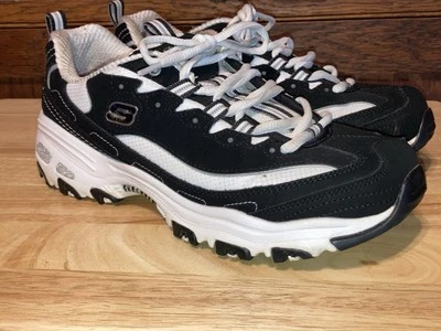 Zapatos deportivos Skechers D’lites para mujer talla 8 11930EW negros con cordones Foto 1 de 4