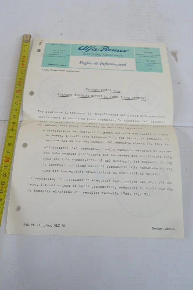 Alfa Romeo Giulia TI supporti sostegno motore di gomma - Immagine 1 di 4