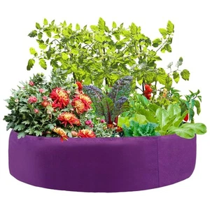 Fabric Raised Garden Bed, 100 Gallon Plant Grow Bags with 6 Tags, Large Round... - Picture 1 of 7