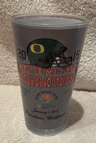 2015 ROSE BOWL CHAMPIONS OREGON DUCKS COLLECTOR’S PINT GLASS PASADENA CA -EXCLNT Cover
