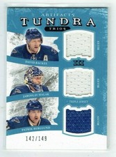 11-12 UD Artifacts Tundra Trios  David Backes--J Halak--P Backlund /149  Jerseys
