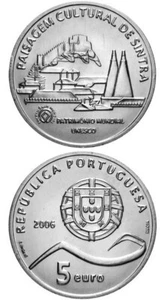Portugal 5 Euros 2006 Cultural Landscape of Sintra Silver Coin - Picture 1 of 1