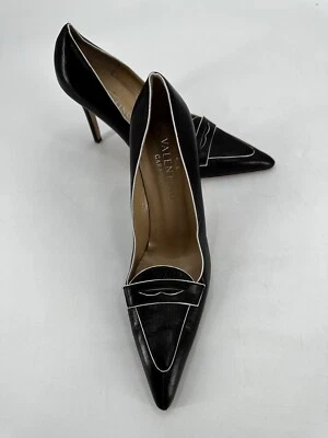 Valentino Leather Pumps Dark Brown Pointed Toe Heels Size EU 40/US 9-9.5 - Image 1 of 4