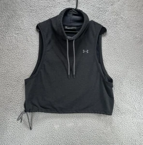 Under Armour Workout Gym Tank Top Fleece Sleeveless Funnel Neck Women’s Large C5 - Picture 1 of 5