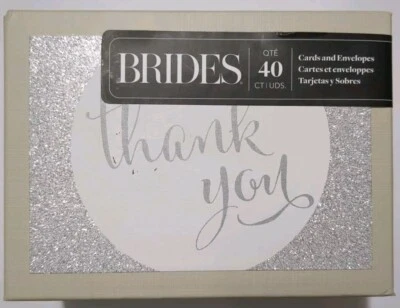 Tarjetas de agradecimiento de boda de 40 quilates para novias colección de revistas suministros de boda Foto 1 de 2