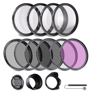 NEEWER 55mm ND/CPL/UV/FLD/Close Up Filter and Lens Accessories Kit&ND2 ND4 ND8 - Picture 1 of 8