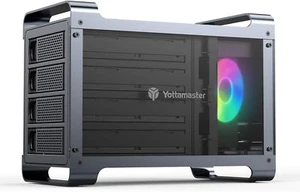 4 Bay RAID Hard Drive Enclosure USB3.0 Type B RGB For 2.5" 3.5" SATA HDD SSD 64T - Picture 1 of 7
