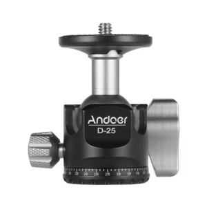 Andoer Aluminum Alloy Double Notch Ball Head for Manfrotto etc Tripod Monopod - Picture 1 of 10