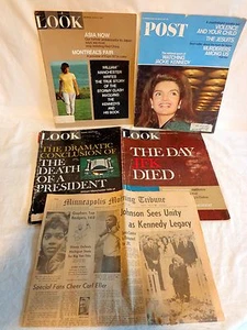 JFK Magazine Lot 1967 Death of President Newspaper 1963 Space Center Renamed - Picture 1 of 8