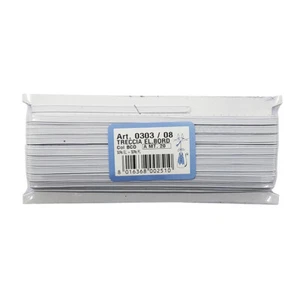 TRECCIA ELASTICA BORDATA 5,2 MM 20 METRI COLORE BIANCO - Foto 1 di 1