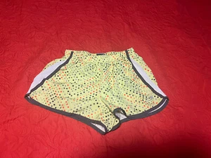 Champion brand shorts girls size 10-12 neon yellow polka dots - Picture 1 of 4