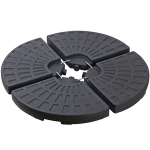 4Pcs Offset Umbrella Base Water or Sand Filled Circular Umbrella Weight  Black - Picture 1 of 22