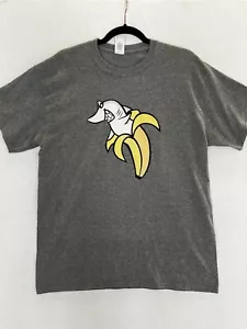 Bananenhai Neuheit Grafik T-Shirt Erwachsene Gr. Large grau Gildan - Bild 1 von 7