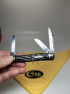 Vintage Case tested knife 1920-1940 Large Stockman 6375 Lp Rough Black Handles - Picture 1 of 7