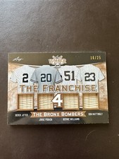 2021 Leaf Lumber The Franchise 4 Relics Derek Jeter Jorge Posada HOF #d 16/25