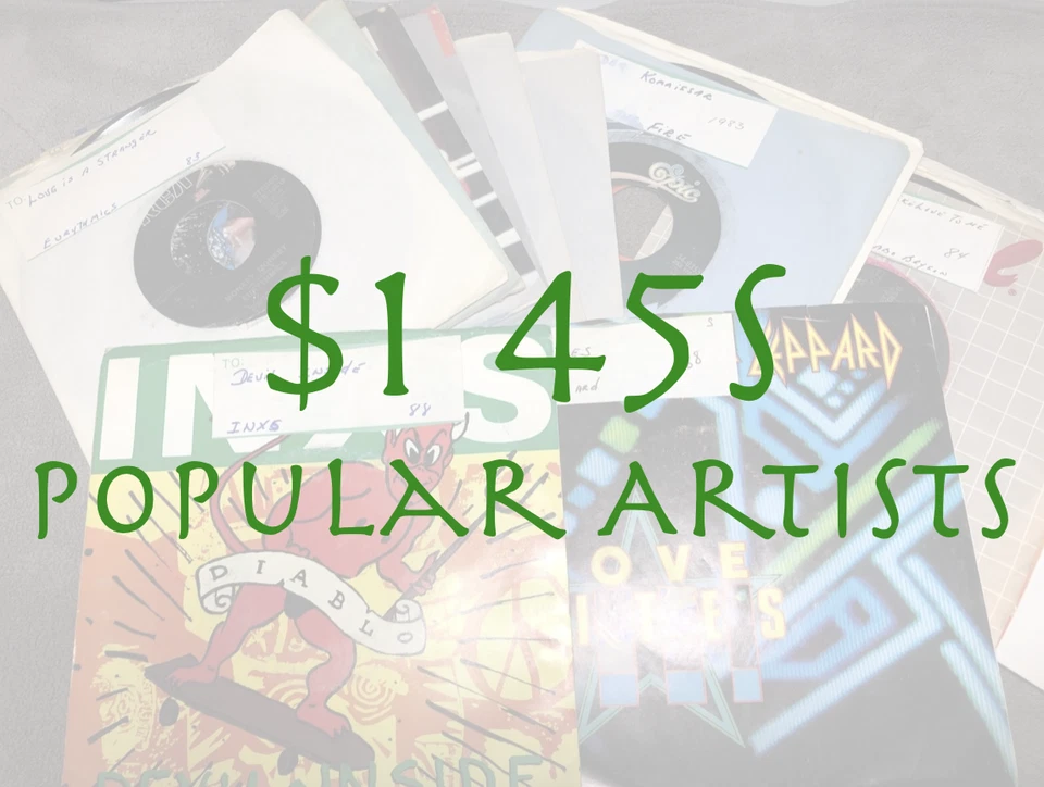 $1 45s - Popular Artists -G to NM Cond. -Flat $5.00 Shipped G1016-1196 Foto 1 de 1