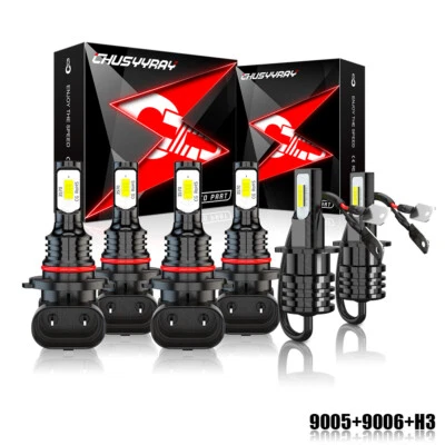 for Lexus SC400 1994-2000 6000K LED Headlights + Fog Lights Bulbs Combo Kit 6pcs - Image 1 of 4