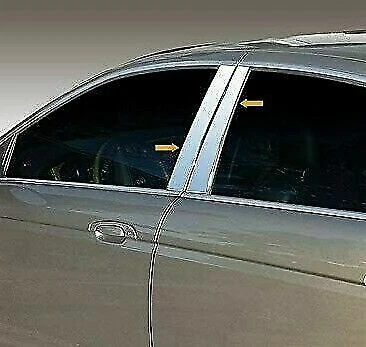 Para 2003-2007 Jaguar S Type 4 peças acabamento de poste de pilar cromado aço inoxidável - Imagem 1 de 1