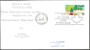 Canada  #530     "SNOWMOBILE + TREE"     Fine Used  1970 First Day Cover - Picture 1 of 2