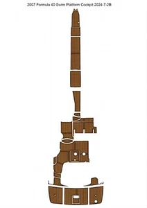 2007 Formula 40 Swim Platform Cockpit Pad Boat EVA Foam Teak Deck Flooring Mat - Picture 1 of 17