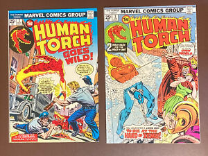 Marvel Comic HUMAN TORCH #2 #3 High Grade NM 1974 "LOOK" NR Bronze Age 25c