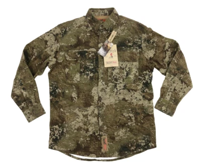 RedHead Silent Hide Strata Camo Hunting Heavy Outdoor Button Up Shirt M NEW - Image 1 of 4