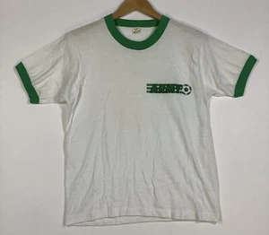 Vintage 80s U.S. Army Soccer Ringer T-Shirt Screen Stars Size L - Picture 1 of 8