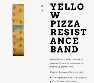 Your Custom Fitness© - Nueva banda amarilla de resistencia para pizza Foto 1 de 4