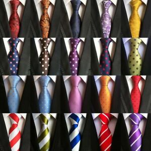 Classic Men's Ties    Neck Ties 8cm Polka Dot Stripes Necktie Neckties